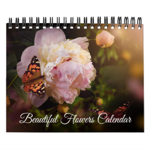 Calendário de Flores Lindas de Pequeno Tamanho