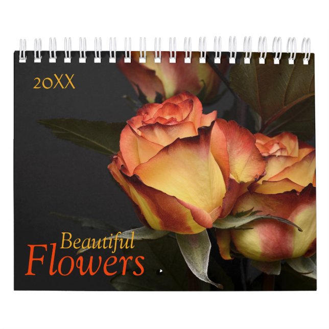 Calendário de Flores Personalizadas | Texto do Ano (Capa)