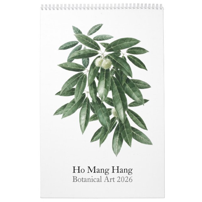 Calendário de flores por Ho Mang Hang 2026 (Capa)
