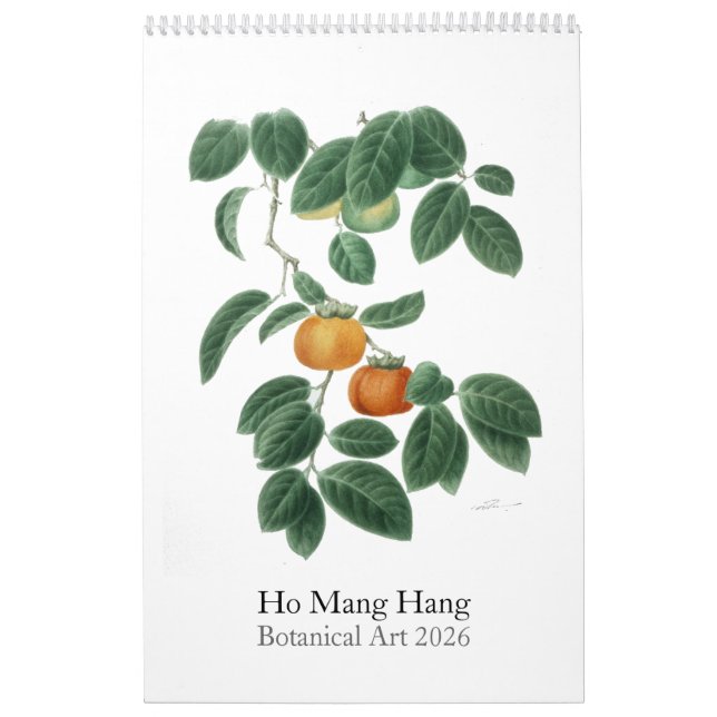 Calendário de flores por Ho Mang Hang 2026 (Capa)