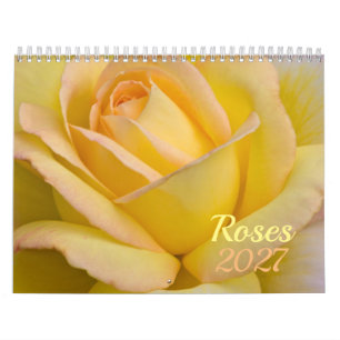 Calendário de Flores Rosas 2026