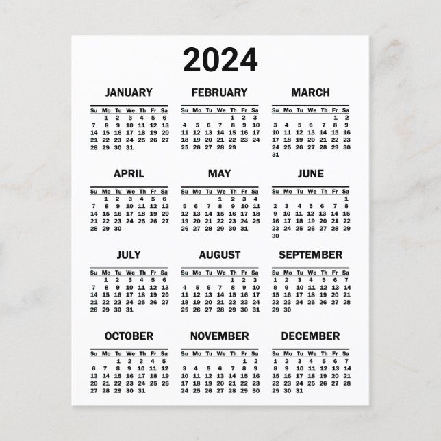 Calendário de Folha de Papel de 2024 Visão Geral d (Frente)
