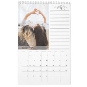 Calendário de Foto de Gratidão Moderna