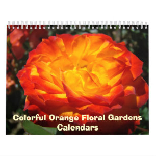 Calendário de Fotografia da Natureza Floral Laranj