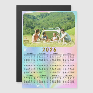 Calendário de Fotografias 2026 Magnet - Ombre Holo