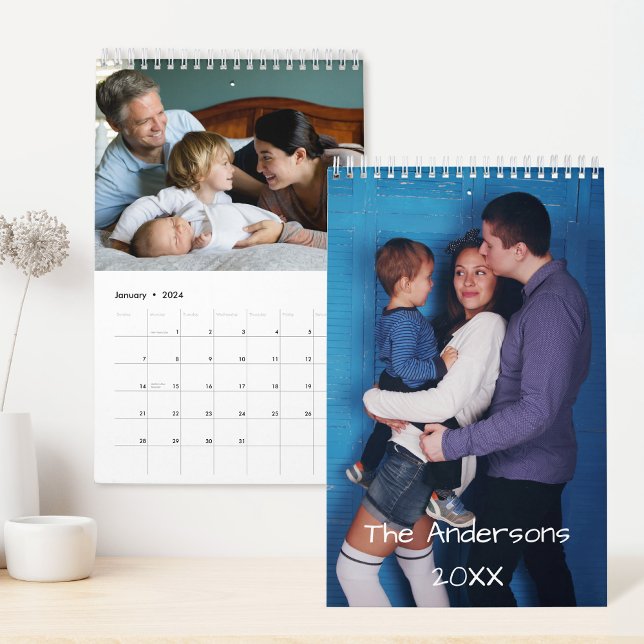 Calendário de Fotografias da Família Personalizada (Criador carregado)