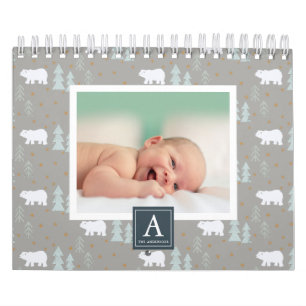 Calendário de Fotografias de Fundo Sazonal do Urso