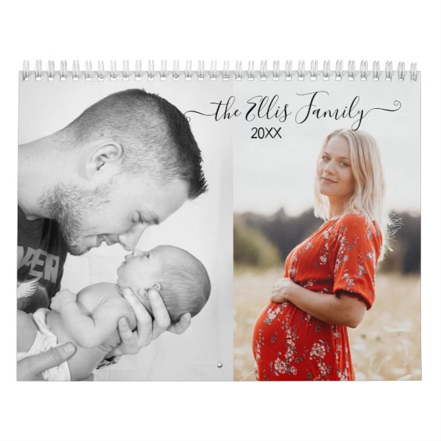 Calendário de Fotografias Personalizadas de Texto  (Capa)