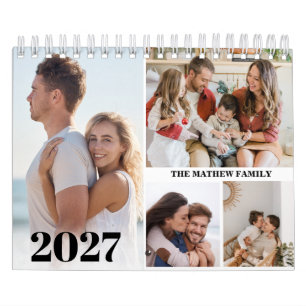 Calendário de Fotografias Personalizado 2027 Crie 