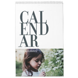 Calendário de Fotografias Personalizado Moderno Si