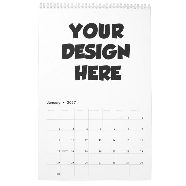 Calendário de Fotografias Personalizado - Presente (Jan 2027)