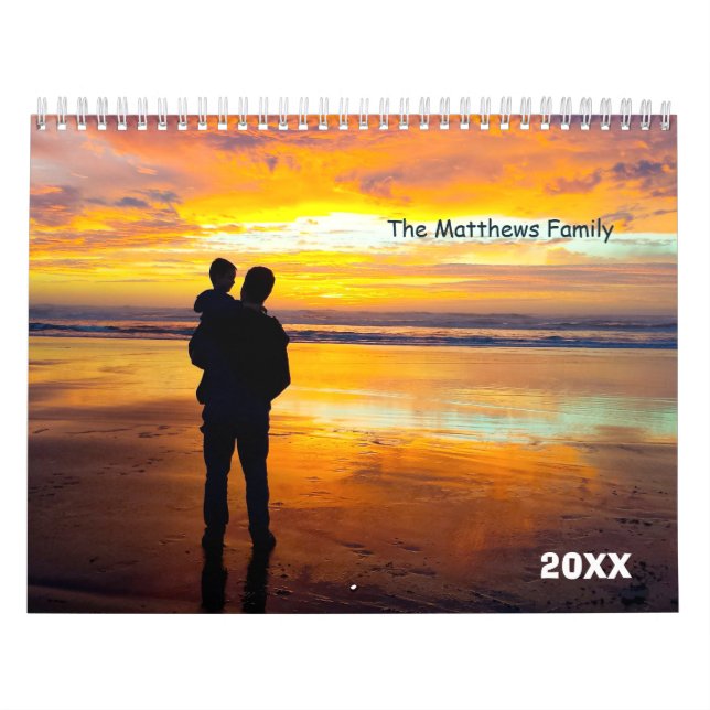 Calendário de Fotografias Personalizado | Texto do (Capa)