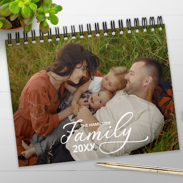 Calendário de Fotos Chic Script 2027 (Criador carregado)