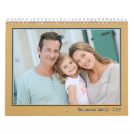 Calendário de Fotos com Imagem por Mês Ocre