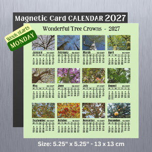 Calendário de Fotos da Coroa das Árvores de 2027 S