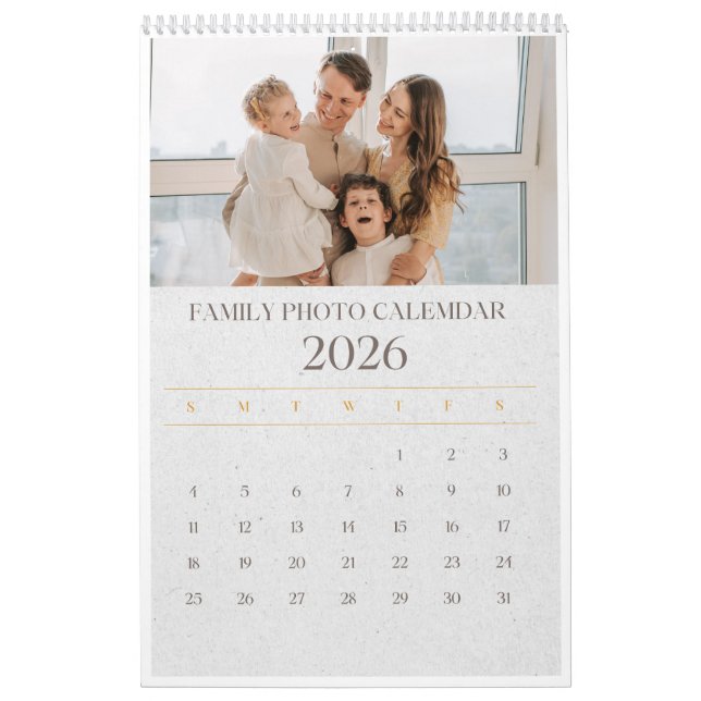 Calendário de Fotos da Família 2026 (Capa)