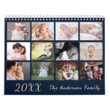 Calendário de Fotos da Família Moderna 2026 – pret