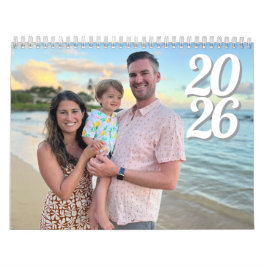 Calendário de Fotos da Família Personalizada 2026