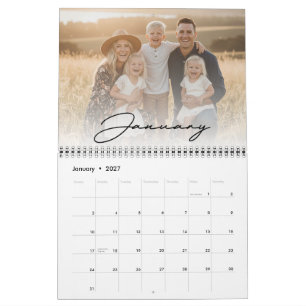 Calendário de Fotos da Família Personalizado 2027