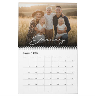 Calendário de Fotos da Família Personalizado 2027 
