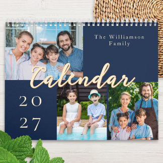 Calendário de Fotos da Família Personalizado 2027