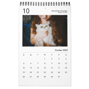 Calendário de Fotos da Família Personalizado Simpl