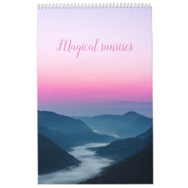 Calendário de fotos da paisagem de nasceres do sol