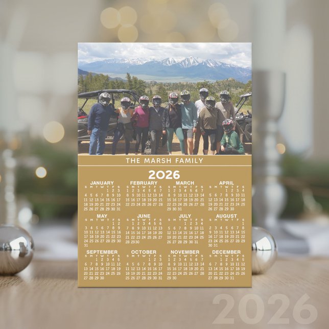 Calendário de Fotos de 2024 - Cartão de Natal Dour (2026 Calendar Card)
