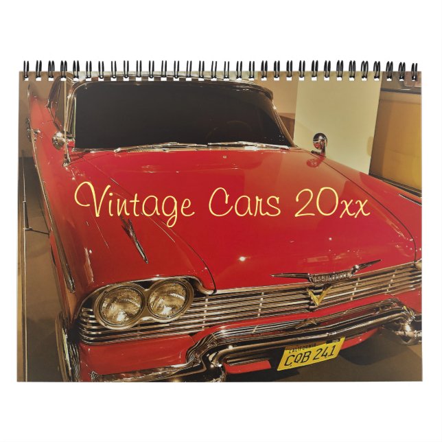 calendário de fotos de carros vintage (Capa)