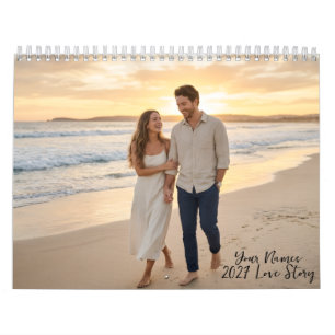 Calendário de Fotos de Casal Personalizado 2027 co
