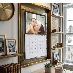 Calendário de Fotos de Família Minimalista Moderna