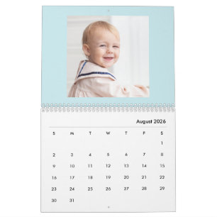 Calendário de Fotos de Família Moderno Bebê Menino