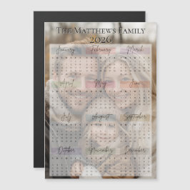 Calendário de Fotos de Feriado Moderno 2026