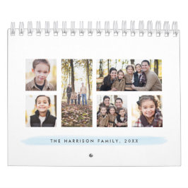 Calendário de fotos de lavagem com aquarelas