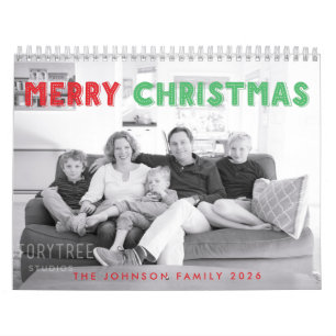 Calendário de Fotos de Natal Alegre para 2026