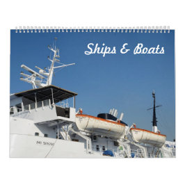 Calendário de Fotos de Navios e Barcos com 12 mese
