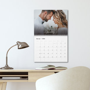 Calendário de Fotos do Nosso Casamento de 12 Meses