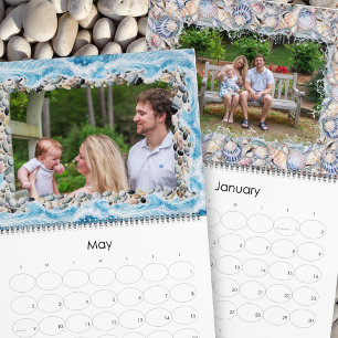Calendário de Fotos Familiares de 12 Meses Enmarca