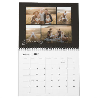 Calendário de Fotos Personalizadas da Família 2027