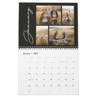 Calendário de Fotos Personalizadas da Família 2027