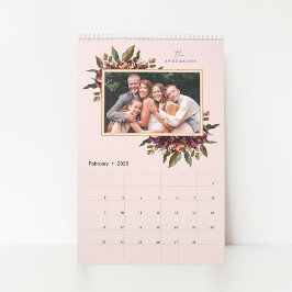 Calendário de Fotos Personalizadas Floral do Burgu