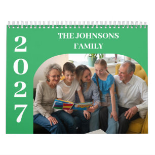Calendário de Fotos Personalizadas Simples Moderno