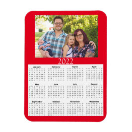 Calendário de Fotos Personalizado 2022 Ímã Mini