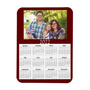 Calendário de Fotos Personalizado 2022 Ímã Mini