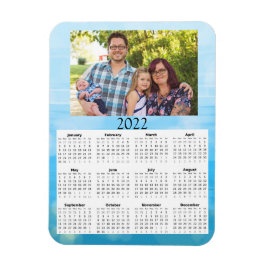 Calendário de Fotos Personalizado 2022 Ímã Mini