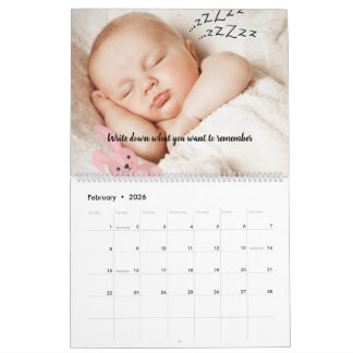 Calendário de Fotos Personalizado 2026 com Mensage
