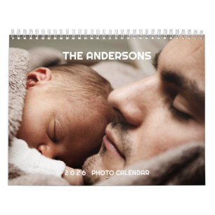 Calendário de Fotos Personalizado 2026 Texto do