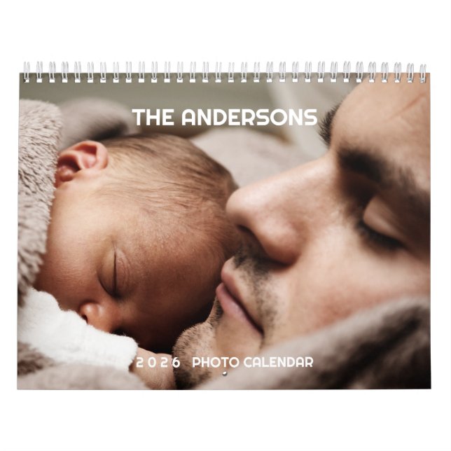 Calendário de Fotos Personalizado 2026 | Texto do  (Capa)