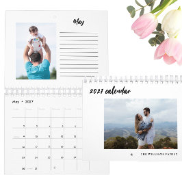 Calendário de Fotos Personalizado 2027 com Página