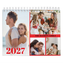 Calendário de Fotos Personalizado 2027 Simples Cri